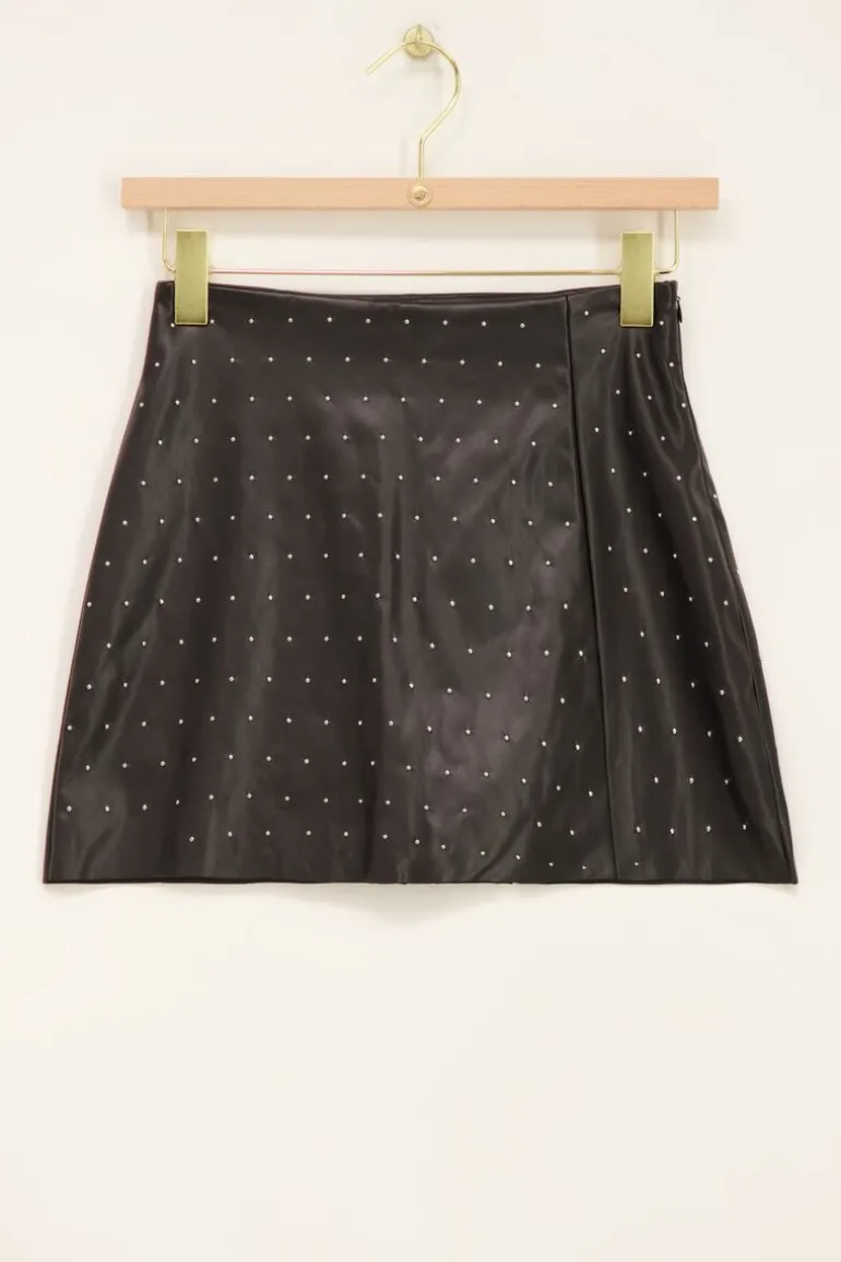 Jupe-short Noire à Clous