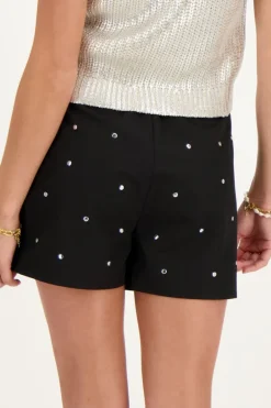 Jupe-short Noire Avec Clous