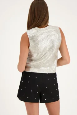 Jupe-short Noire Avec Clous