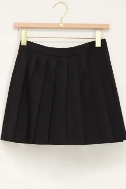 Jupe-short Noire Plissée