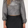 Jupe-short Portefeuille Noire à L'aspect Satiné