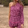 Jupe-short Rose à Imprimé Fleuri
