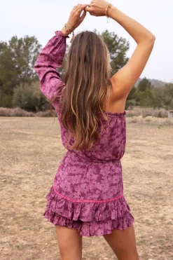 Jupe-short Rose à Imprimé Fleuri