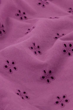 Jupe-short Violette Avec Broderie Florale