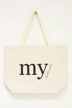 Large Tote Bag Beige My Jewellery