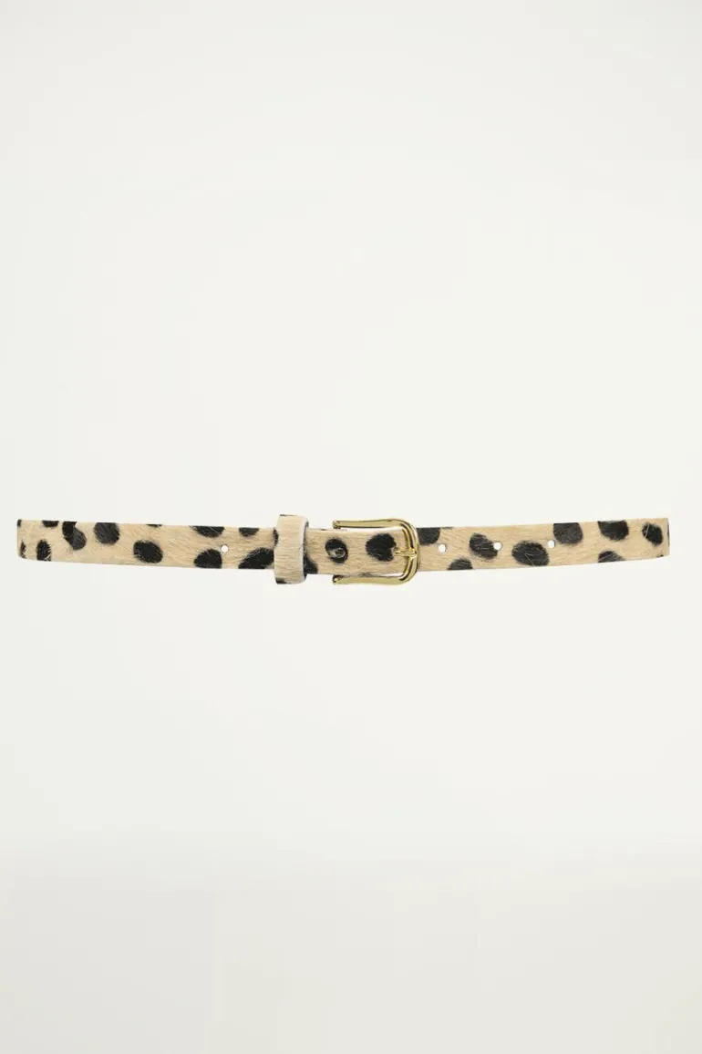 Leren Riem Met Cheetah Print