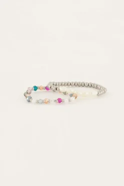 Lot De Bagues élastiques Avec Variété De Perles