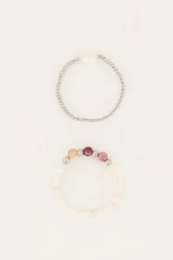 Lot De Bagues élastiques Avec Perles