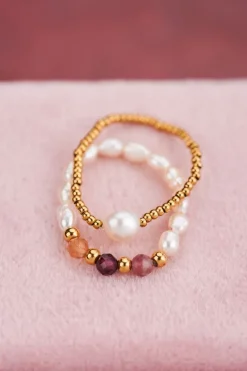 Lot De Bagues élastiques Avec Perles