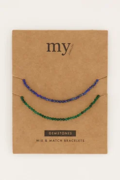 Lot De Bracelets Sertis D'une Pierre Précieuse