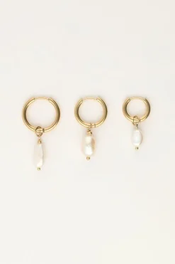 Lot De Trois Boucles D'oreilles En Perles