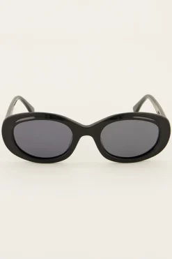 Lunettes De Soleil Ovales Noires