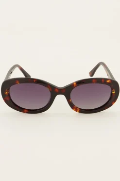 Lunettes De Soleil Ovales Marrons