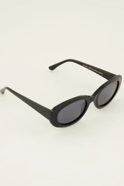 Lunettes De Soleil Ovales Noires
