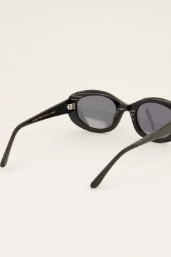 Lunettes De Soleil Ovales Noires