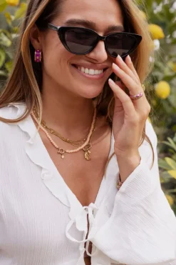 Lunettes De Soleil Rétro Cat Eye Noires