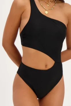 Maillot De Bain Noir à Une épaule