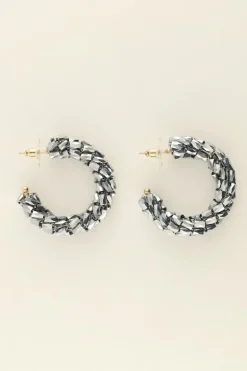 Maxi Boucles D’oreilles à Pierres Argentées