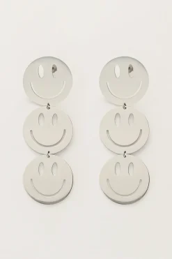 Maxi Boucles D'oreilles Candy Avec Smiley