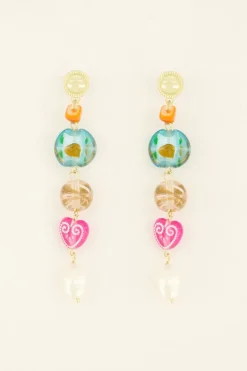 Maxi Boucles D'oreilles Perles Et Pierres