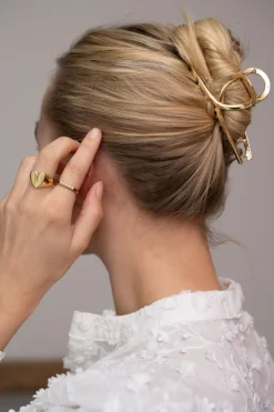 Maxi Pince à Cheveux Dorée