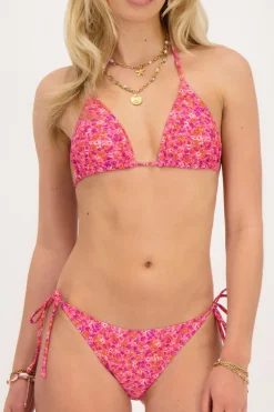 Mini Bikini Triangle Fleuri Rose