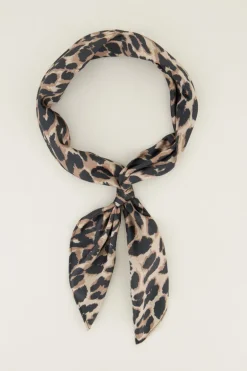 Mini-foulard Satiné Imprimé Léopard