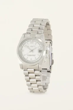 Montre Avec Bracelet à Maillons Et Cadran Blanc