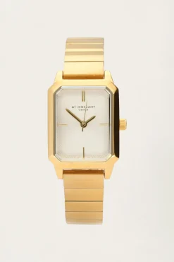 Montre Carrée à Larges Maillons Horizontaux