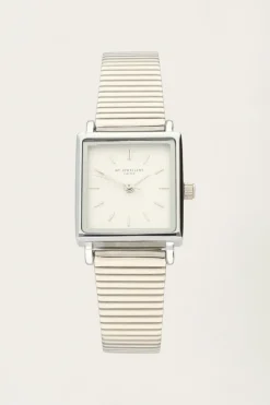 Montre Carrée à Maillons Horizontaux