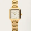 Montre Vintage Carrée Avec Bracelet à Maillons