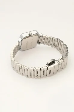 Montre Vintage Carrée Avec Bracelet à Maillons