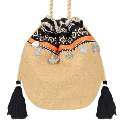 Multicolor Ibiza Bag - Beige/Black