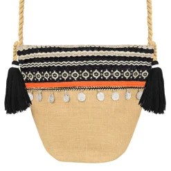 Multicolor Ibiza Bag - Beige/Black