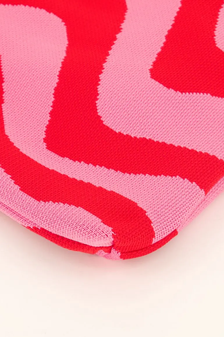 Panier Rouge Et Rose En Forme De Tourbillon