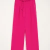 Pantalon Ample Fuchsia Avec Ceinture