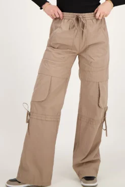 Pantalon Cargo Marron à Taille élastique