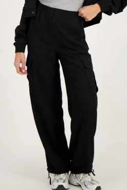 Pantalon Cargo Noir Avec Taille élastique