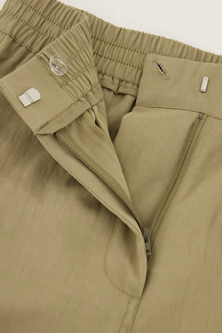Pantalon Cargo Vert Avec Taille élastique
