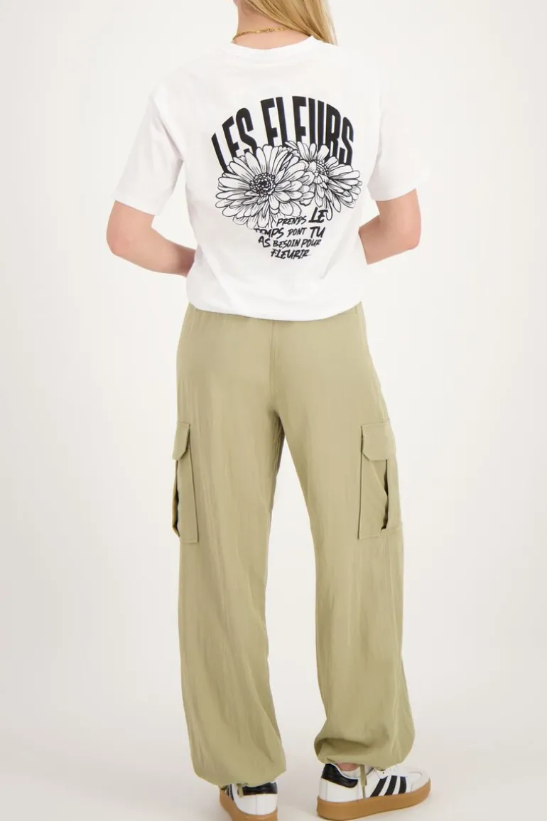 Pantalon Cargo Vert Avec Taille élastique