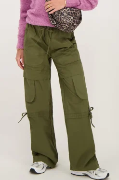 Pantalon Cargo Vert élastique