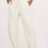 Pantalon En Lin Beige à Pinces