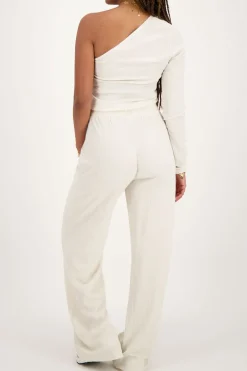 Pantalon En Lin Beige à Pinces