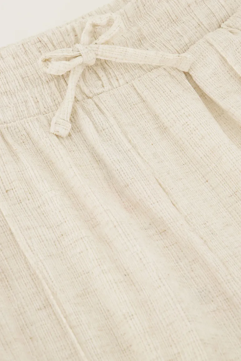 Pantalon En Lin Beige à Pinces
