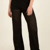 Pantalon Flare Noir En Lurex