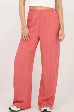 Pantalon Large Rose Corail