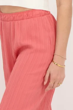 Pantalon Large Rose Corail