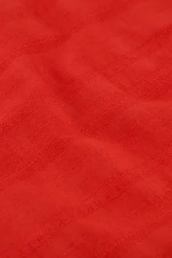 Pantalon Large Rouge Avec Ceinture élastique