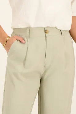 Pantalon Large Vert Clair