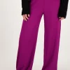 Pantalon Large Violet Texturé